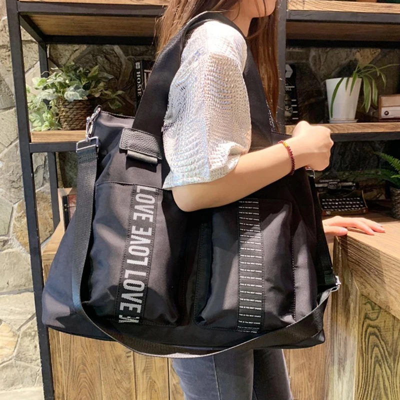 

Light Oxford Women's Travel Bag Large Capacity Practical Zipper Solid Color Shoulder Bag Fashion Casual Tote Female Handbag