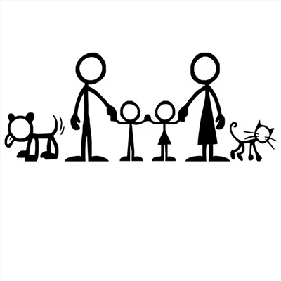 

SZWL Мультяшные автомобильные наклейки счастливая семья Авто Наклейка креативный узор водонепроницаемые виниловые аксессуары для автомоби...