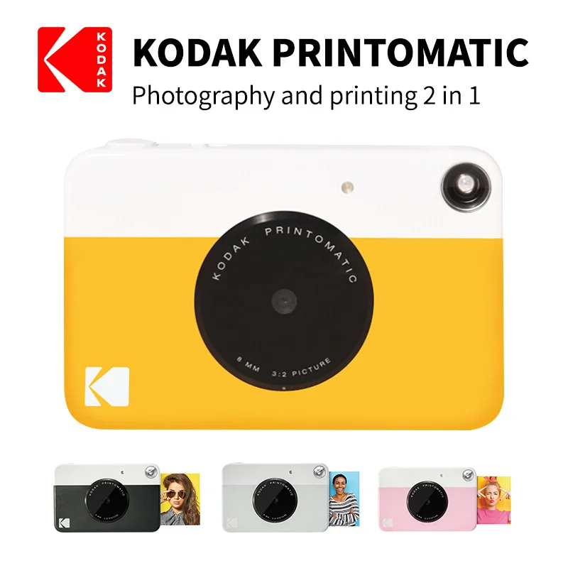 

Новая цифровая камера для мгновенной печати KODAK Printomatic, печать без чернил, цветная фотобумага, встроенная вспышка