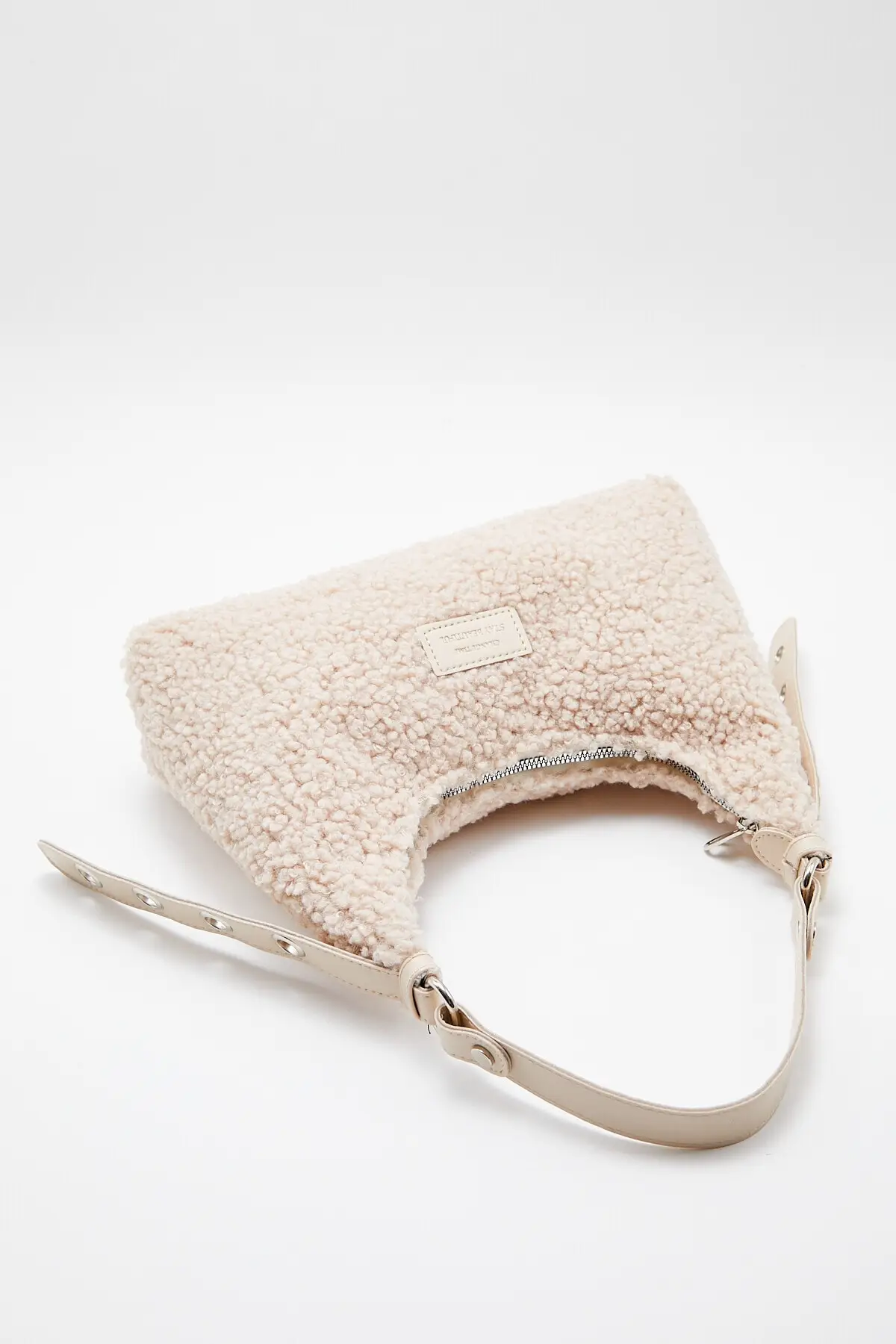 Женская сумка-багет из искусственного меха |