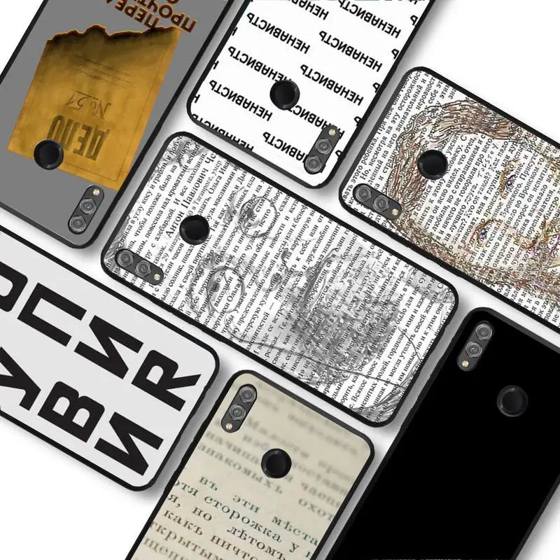 

Russian Quote Slogan Letter Phone Case For Huawei honor 10Lite 10i 20 8x 10 Funda for Honor 9lite 9xpro