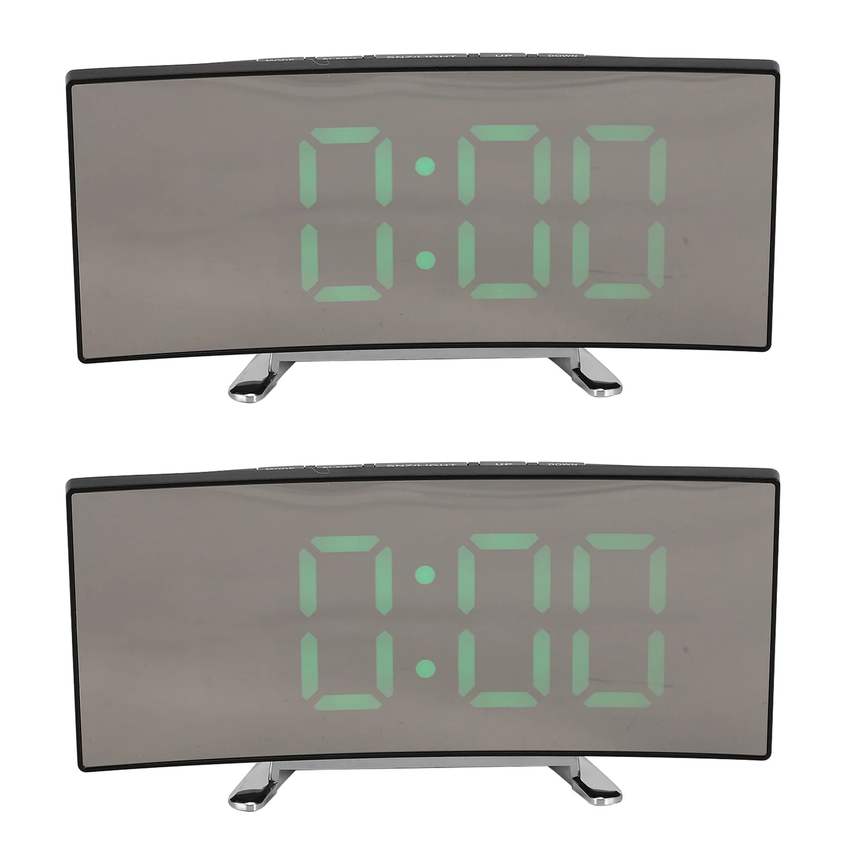 7 Inch Curved Dimmable Led Screen Digital Clock For Kids Bedroom Green Large Number Clock
