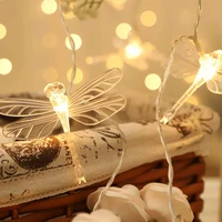 solar christmas lights 20 led solar dragonfly fairy lights solar powered string lights garland for home christmas