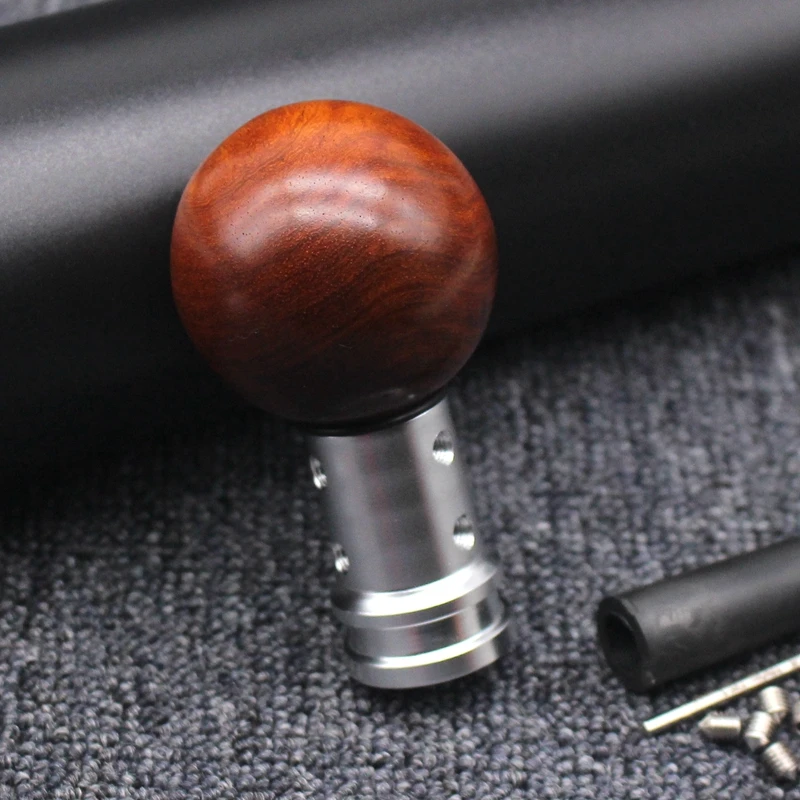 

Wow Natural Wood Manual Shift Knob Ball Universal Adapter Lever Wonderful Feel