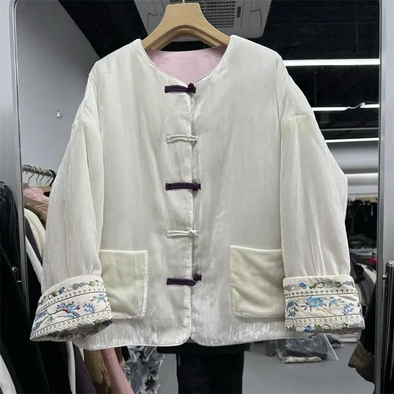 Двустороннее бархатное пальто на хлопковой подкладке. Зимняя одежда 2024. Новая