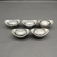 antique collection white copper silver plated ingots a set of five emperors exquisite craftsmanship family decorations