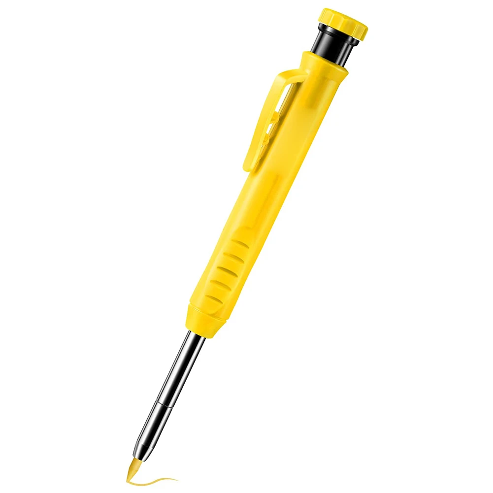 

1 шт. плотничный карандаш со сменными наконечниками и встроенной точилкой для маркера с глубокими отверстиями инструмент для ремонта и рабо...