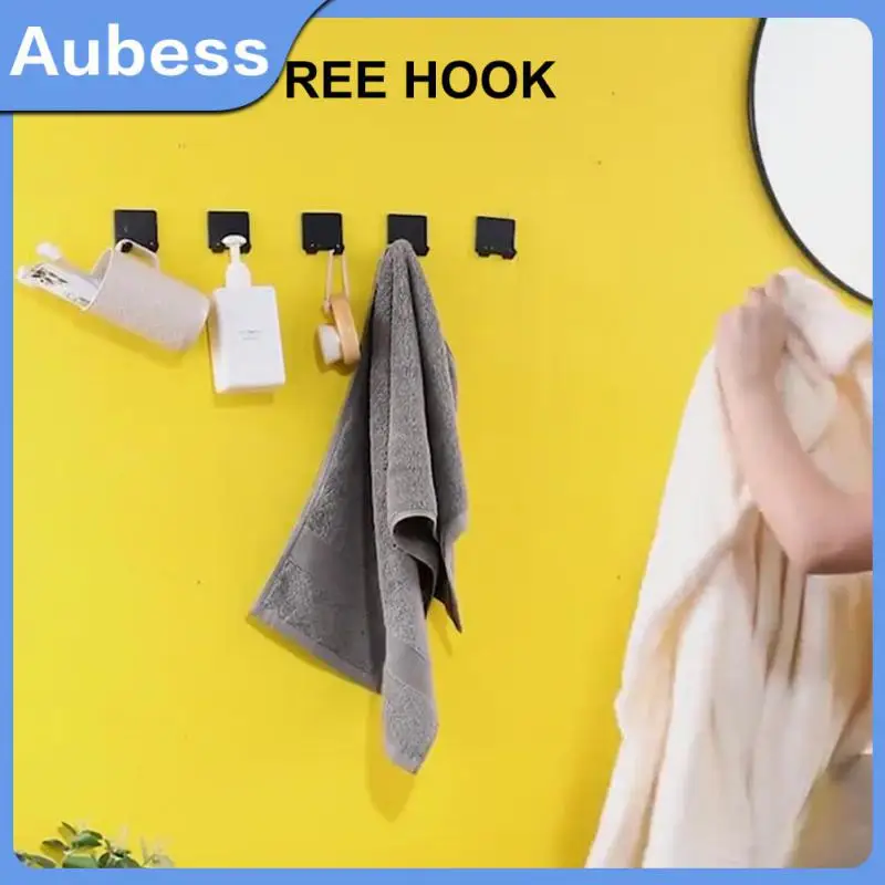 

Punch Free Plug Hook Self Adhesive Hook Double-sided Tape Fixation Stainless Steel Razor Bracket Hole-free Organizer Portable