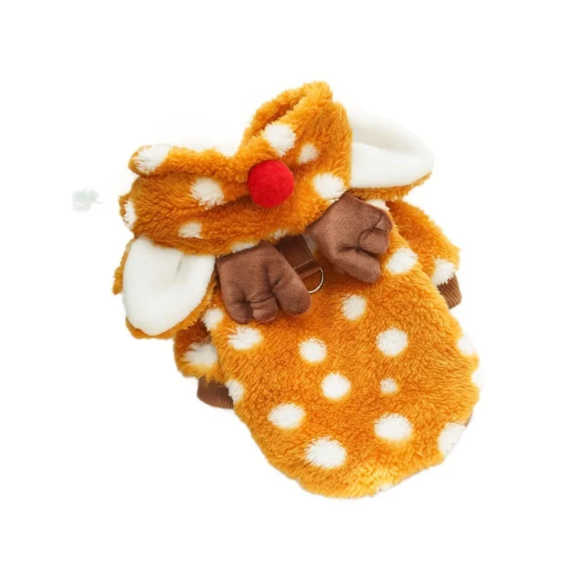 Рождественские теплые комбинезоны с изображением лося зимние флисовые для