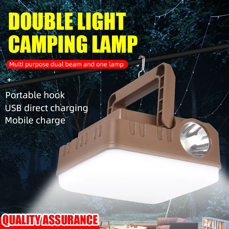 Upgraded 15600maH Rechargeable LED Camping Strong Light Portable Torch Tent Light Work Flashlight Lighting with power Bank
