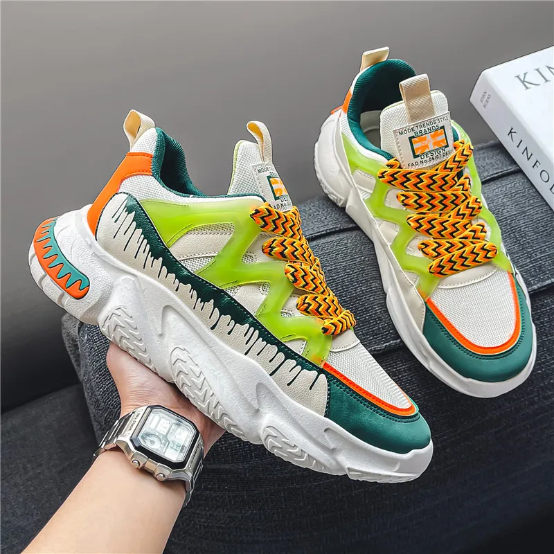 Кроссовки для бега на толстой подошве мужчин и женщин удобные амортизирующие