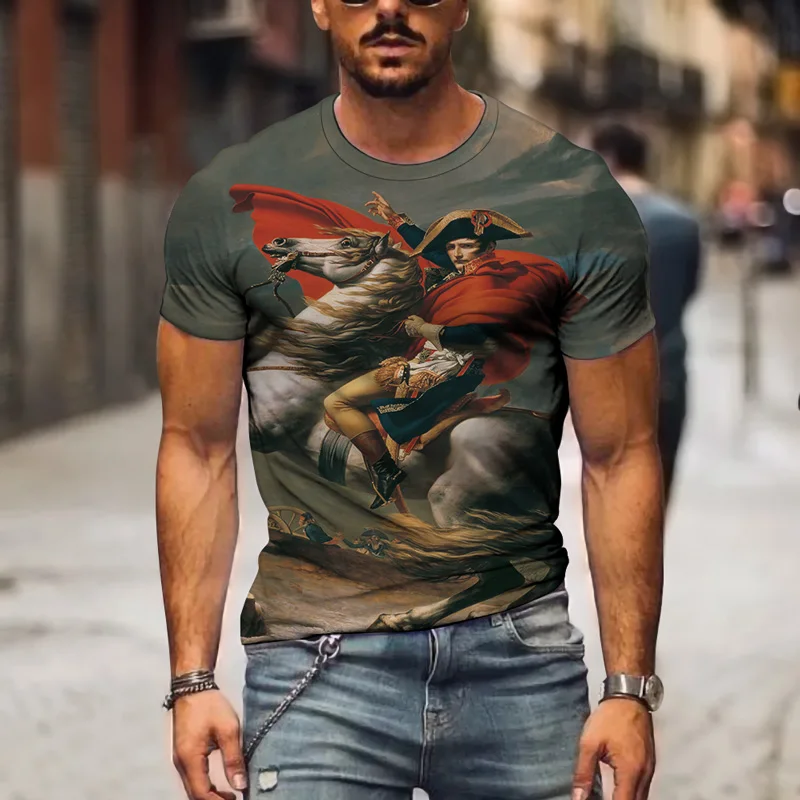 Новинка 2021 Мужская футболка с рисунком древней греческой мифологии 3D-принтом в