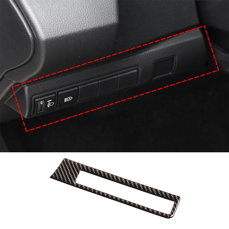 

For Toyota Corolla 2019-2020 Soft Carbon Fiber Car Styling Car Headlight Switch Frame Sticker Car Interior Accessories 1Pcs