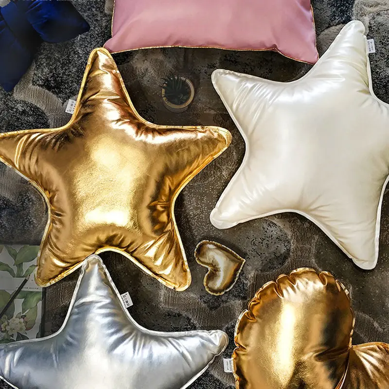 

Pu Creative Pillow Ins Style Simple Modern Lovely Girl Heart Star Shape Multi Size Home Decor Sofa Bedroom Cushion 2022 Hot Sale