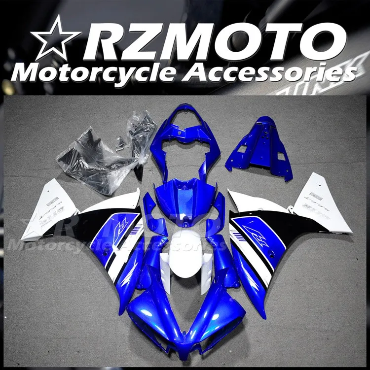 

4Gifts Injection mold New ABS Whole Fairings Kit Fit for YAMAHA YZF-R1 R1 2012 2013 2014 12 13 14 Bodywork set blue white Nice