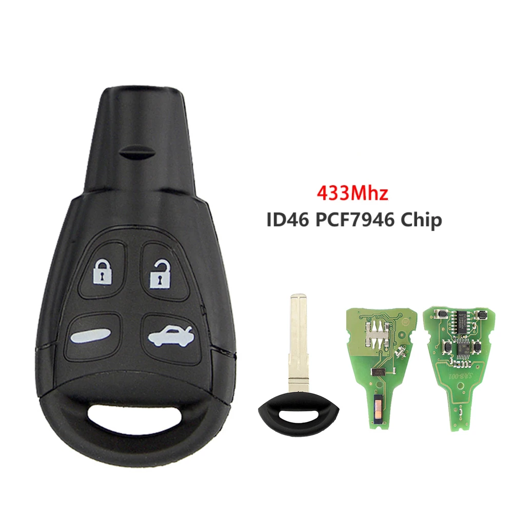 

YIQIXIN 315/434 МГц ID46 PCF7946 чип дистанционный Автомобильный ключ для SAAB 93 95 9-3 9-5 2003-2010 LTQSAAM433TX БЕСКЛЮЧЕВОЙ вход лезвие