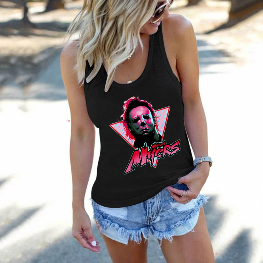 

Rheaclot Michael Myers Mom Women's Graphic Funny Summer Cotton Tank Top