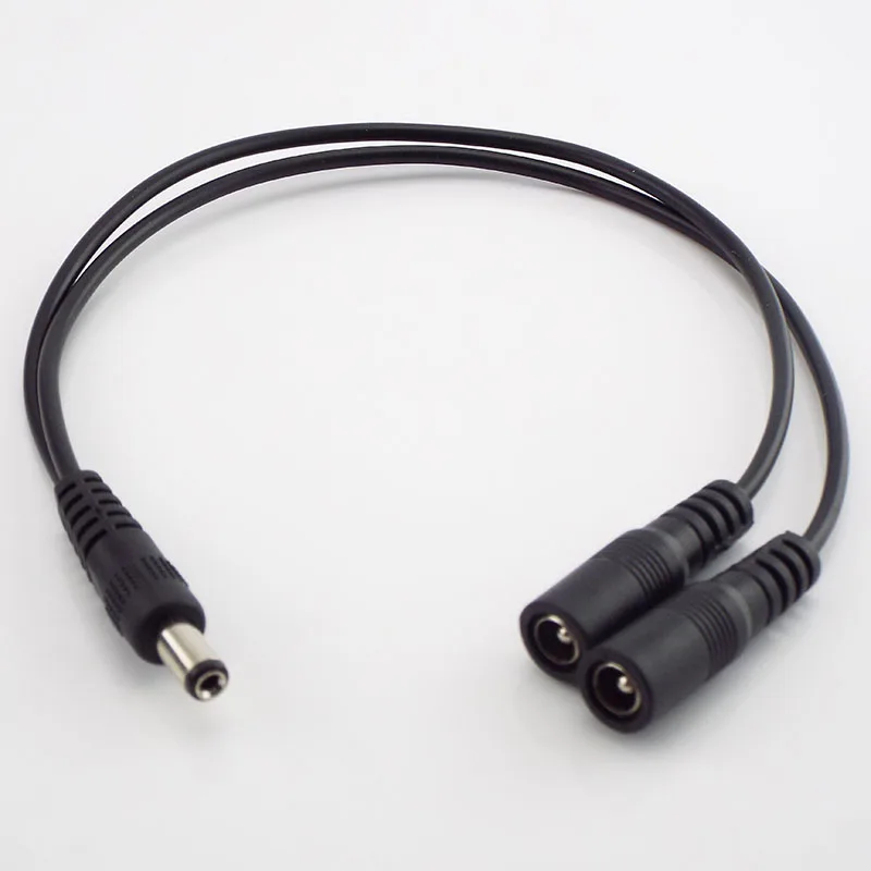 

1 Male to 2 Female Way Connector DC Plug Power Splitter Cable for CCTV LED Strip Light Power Supply 5.5mm*2.1mm Adapter w1