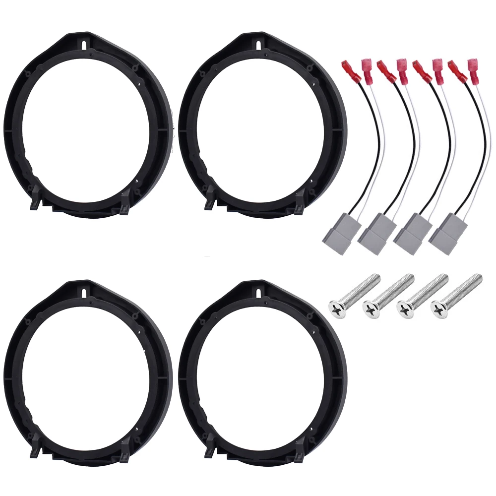 

2 пары 6,5-дюймовых автомобильных дверных динамиков, адаптер и жгут проводов для Honda, Civic, CR-V, Insight, для пилота, Ridgeline