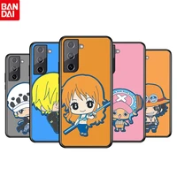 hot cute one piece for samsung galaxy s22 s21 s20 ultra plus pro s10 s9 s8 4g 5g tpu soft black silicone phone case funda cover