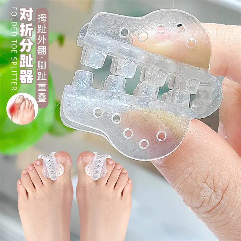 

1Pair Silicone Toe Separator Bunion Corrector Hallux Valgus Feet Care for Pedicure Toe Orthopedic Separador De Dedos Del Pie