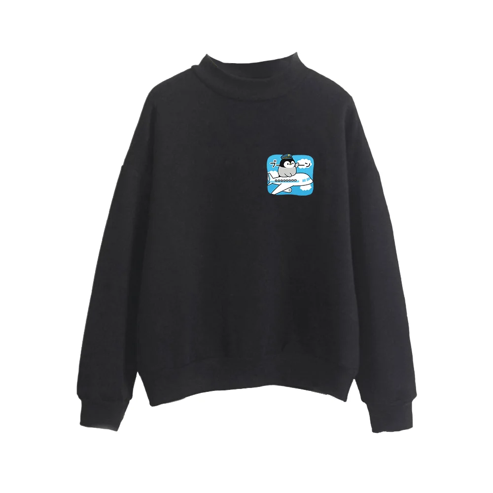 

penguin 2D Print Women Men High collar sweatshirt Casual Turtlenecks Clothes merch