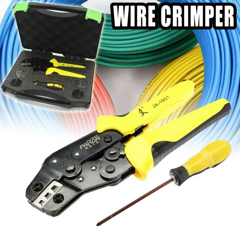 

Wire Crimper Pliers Ratcheting Cable Connectors Terminal Crimping Tool Kit
