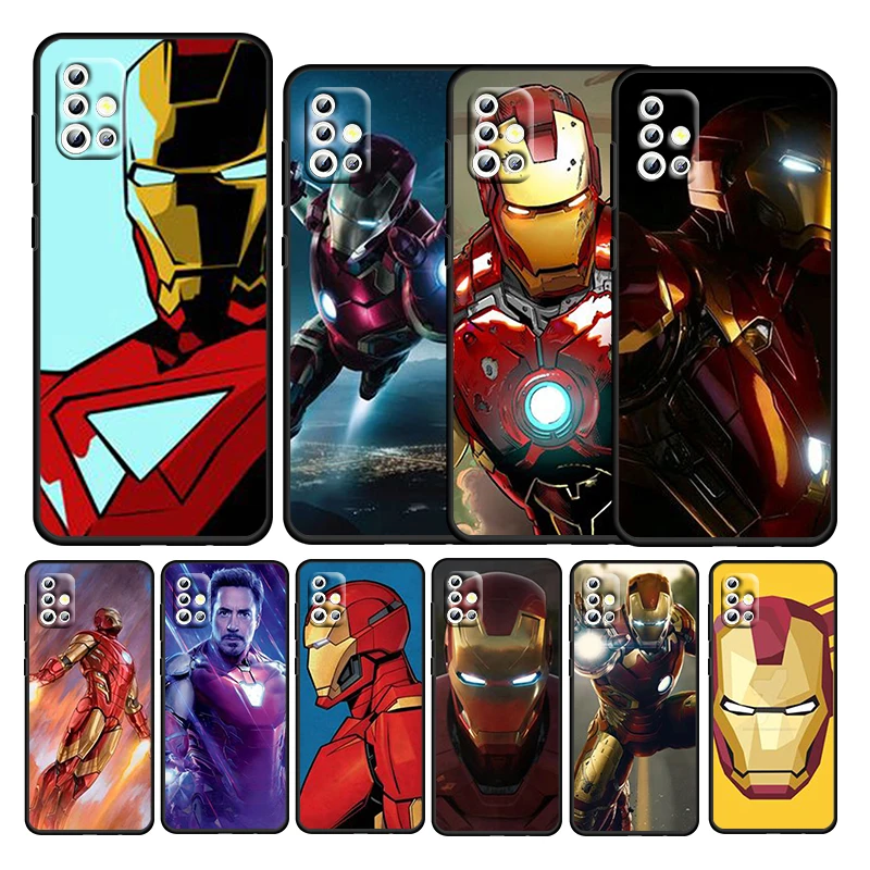 

Movie Steel Man Marvel For Samsung Galaxy A52S A72 A71 A52 A51 A12 A32 A21S 4G 5G TPU Soft Black Silicone Phone Case Capa Fundas