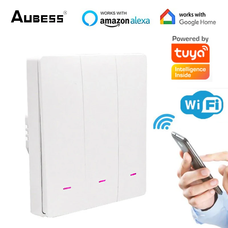 

Умный выключатель света, беспроводной настенный мини-релейный приемник с Wi-Fi, 1/2/3 клавиши, с поддержкой Alexa/Google Home