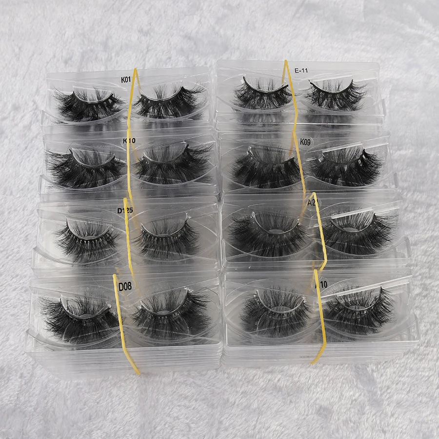 

10 Pairs Wholesale 3D Mink Eyelashes Natural/Thick Long Lashes Dramatic Soft False Eyelashes No Box Packaging Custom Logo D Bulk
