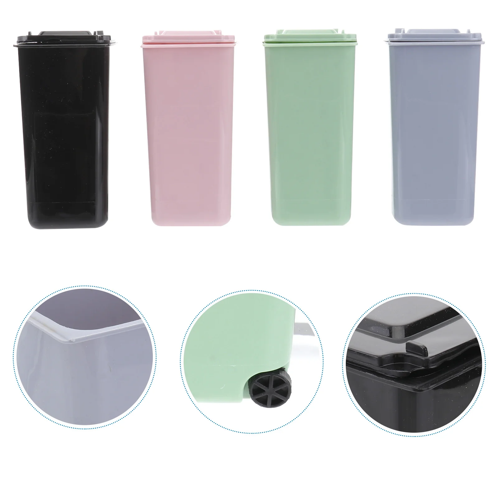 

Can Trash Mini Bin Garbage Waste Countertop Table Toy Wastebasketlid Tiny Desktoptoys Desk Tabletop Dispenser Wastebaskets