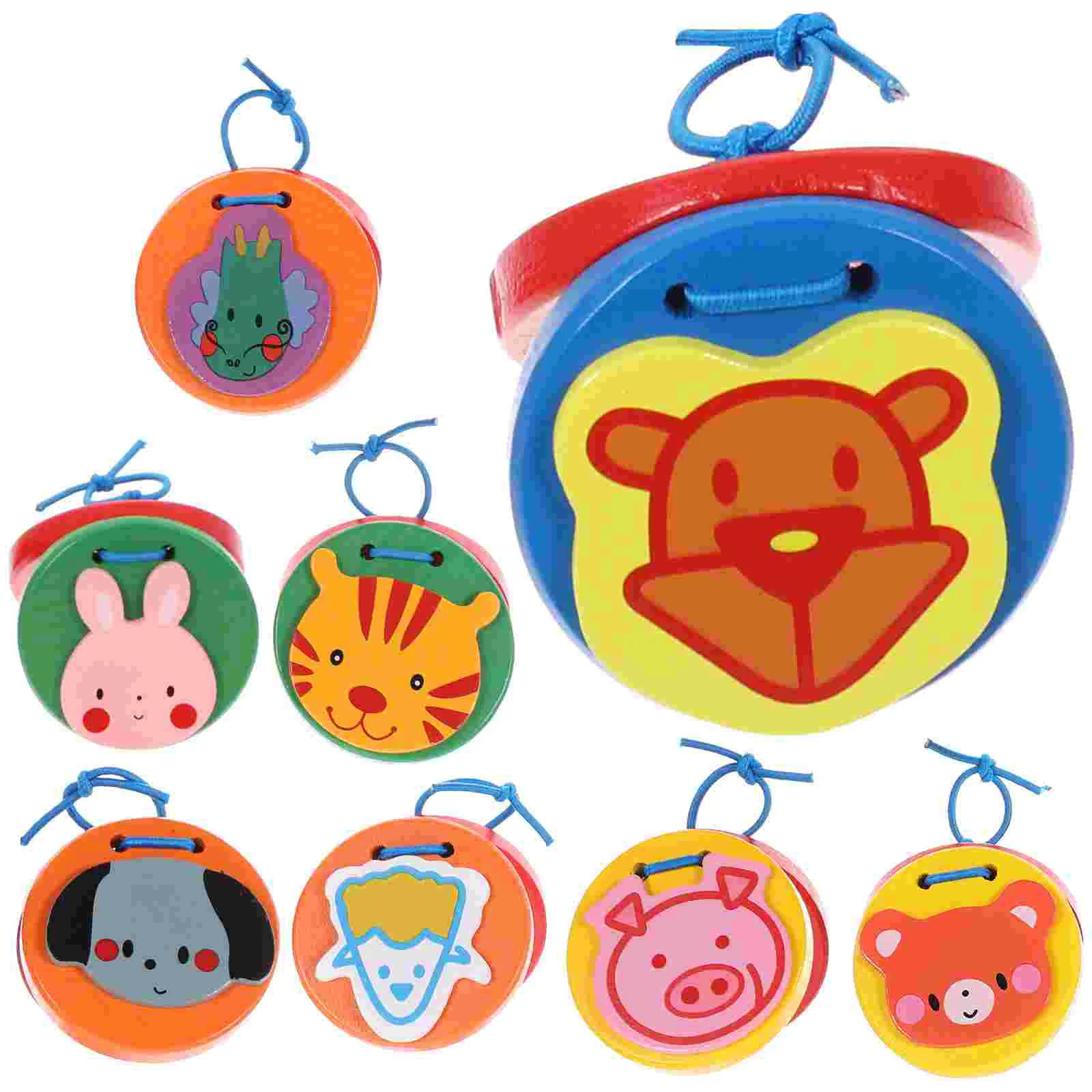 

Castanet Wooden Toy Toys Castanets Clapper Wood Musical Preschoolpercussion Hand Kids Cymbals Finger Mini Flapper Instrument