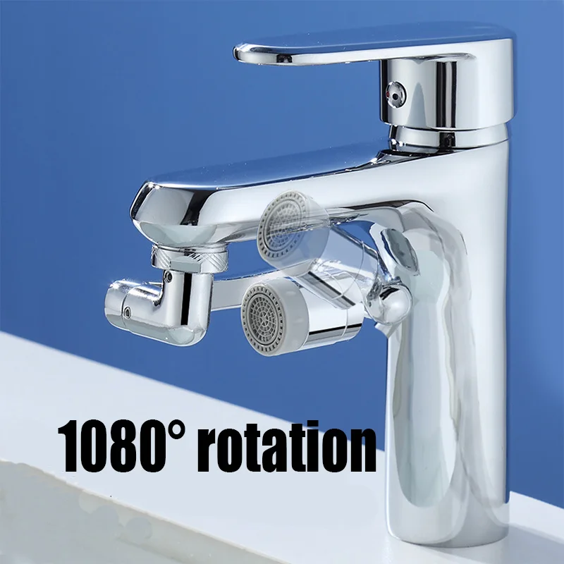 

Universal Faucet 1080 Degree Splash Proof Swivel Water Saving Multifunctional Faucet Spray Head Faucet Bathroom Extender Adapter