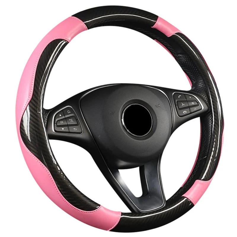 

124B Non-Slip Car Steering Wheel Protector Stylish Covers Redefine Interior Style for 38cm Most Cars 14.7in