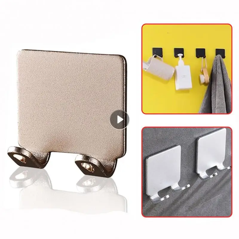 

Hole-free Hook Space Aluminum Coat Hook Self Adhesive Sticky Razor Holder Kitchen And Bathroom Plug Hook Bathroom Key Bag Hanger