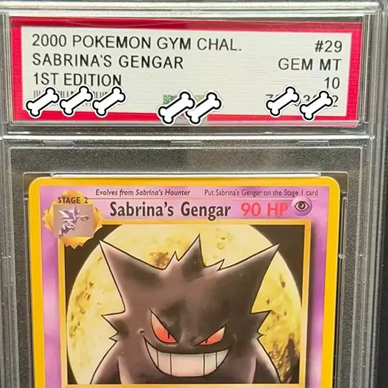 Фото PTCG DIY 2000 POKEMON GYM CHAL. Коллекционная карта SABRINA'S GENGAR 1-го издания, базовый набор, серая шляпа, Ван Гог, игровая прокси-карта, игрушка, дропшиппинг №4