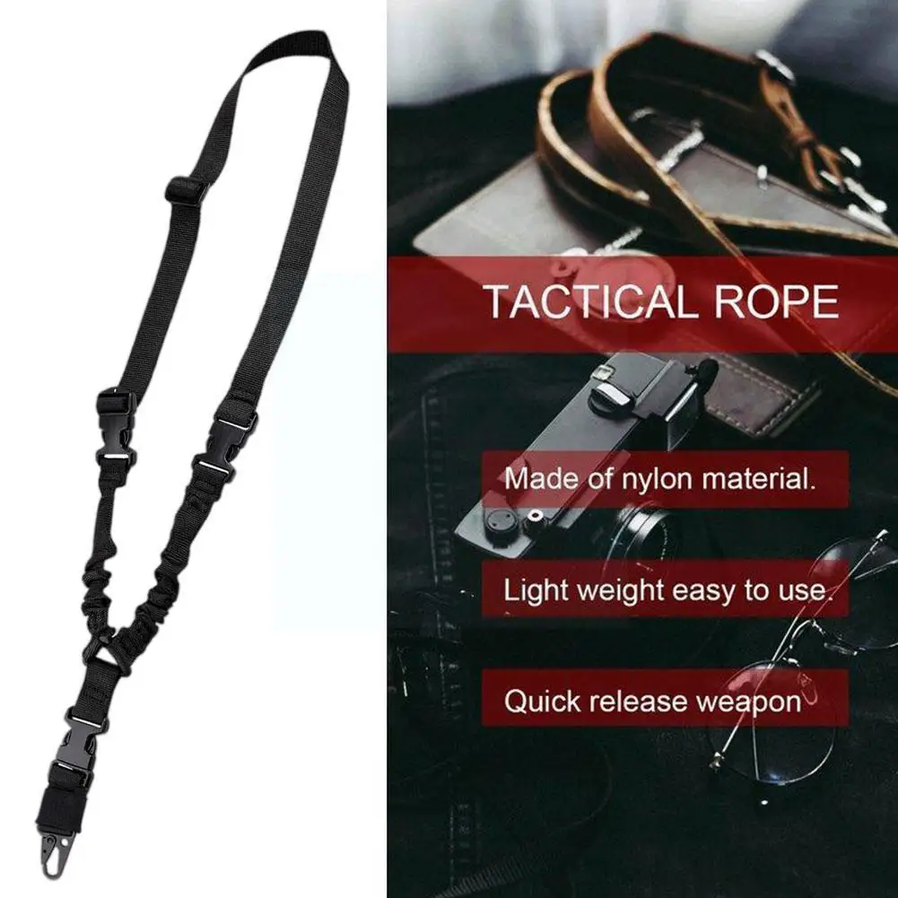 

Outdoor Tactical Single Point Rifle Rope Sling Shoulder Accessories Military Army Airsoft Hunting Gun Adjustable Strap Shot C9o5