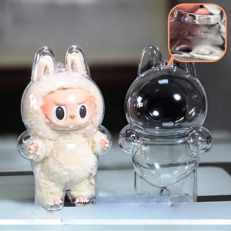 Для Labubu V1 прозрачный защитный чехол пылезащитная подвесная плюшевая сумка для