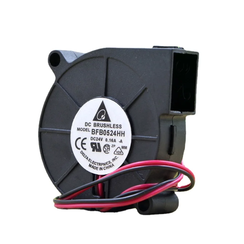 

New CPU Cooling Fan For Delta BFB0524HH 24V 0.16A 5CM Turbo Centrifugal Blower Computer Fan 5015 50*50*15mm