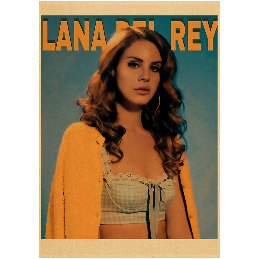 Плакат горячей певицы Ланы Дель Рей из крафт-бумаги "Born To Die Ultraviolence Art Wall Painting" для дома, комнаты, бара или кафе.