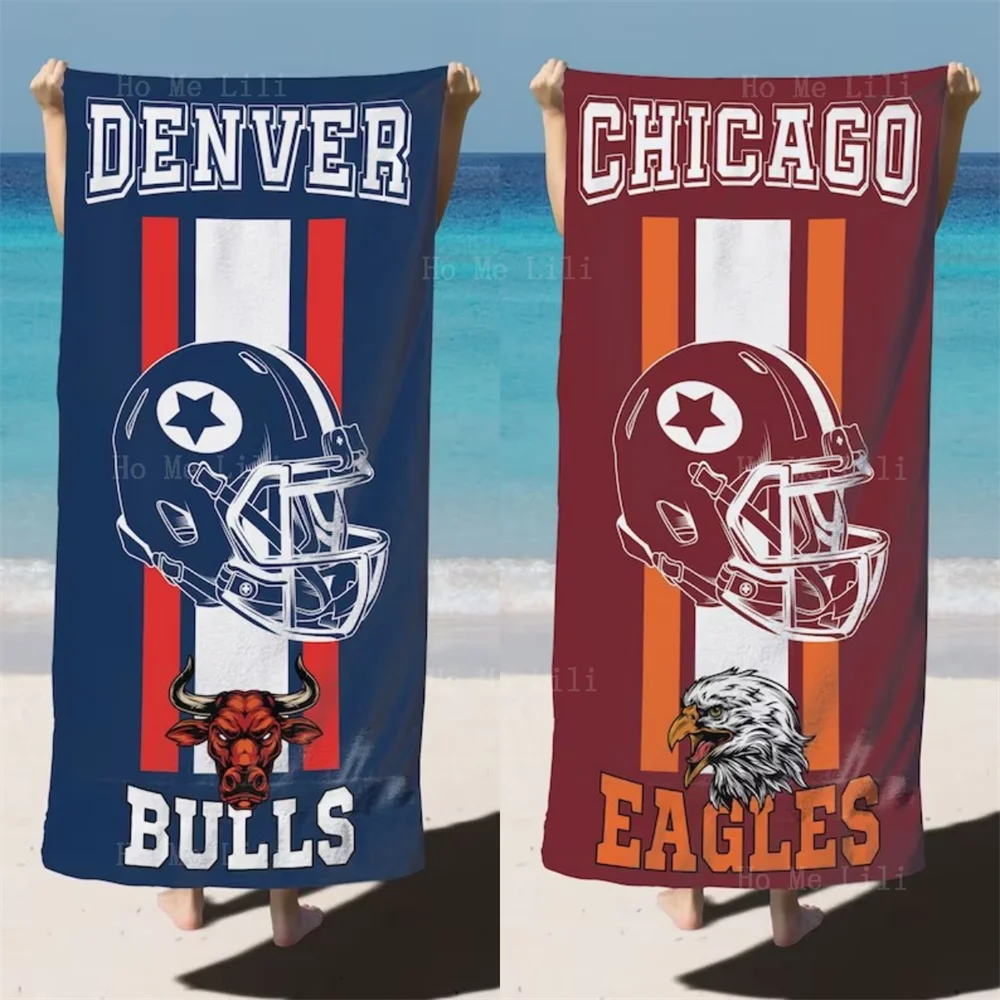 

Custom Football Team Towel Personalized Team Gift Sports Beach Pool Towel
