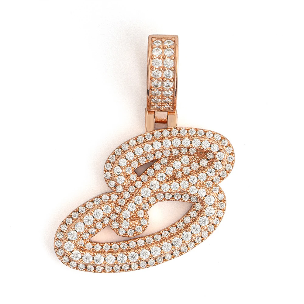 Hip Hop Moissanite Pendant Necklaces For Men S925 Silver Real Diamond Necklace Women Jewelry Pass Tester With GRA