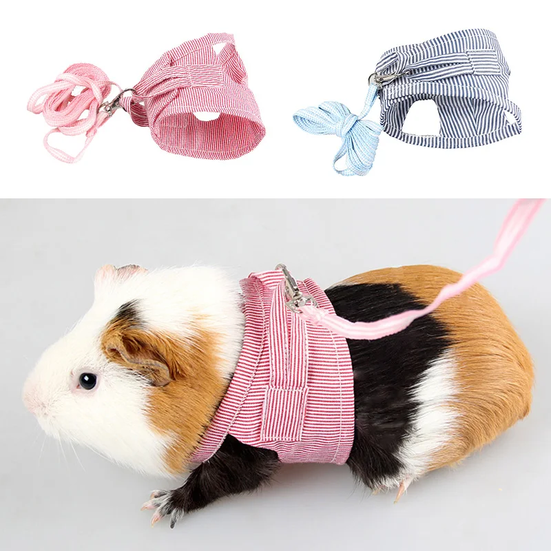 

Small Pet Chest Strap Outdoor Traction Rope Adjustable Vest Leash For Hamster Rabbit Chinchilla Dutch Guinea Pig Pet Chest Strap