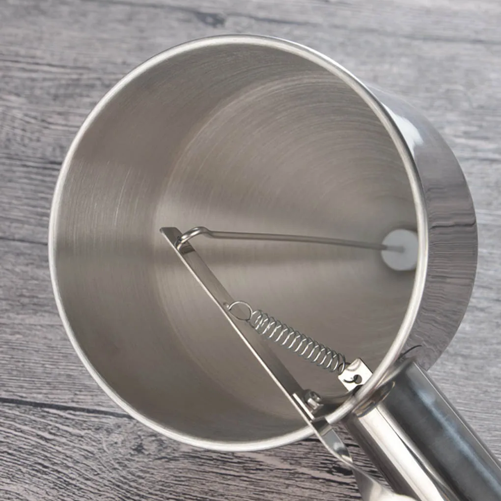 

Pancake Dispenser Stainless Steel Cupcake Funnel Separator with Stand Holder Baking Tools Accessory Restaurant