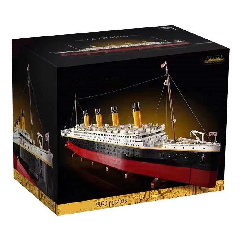 

FIT 10294 9090PCS Movie Titanic Large Cruise Boat Ship Steamship Model Technical Bricks Building Blocks Diy Toys Kid Boys Gift