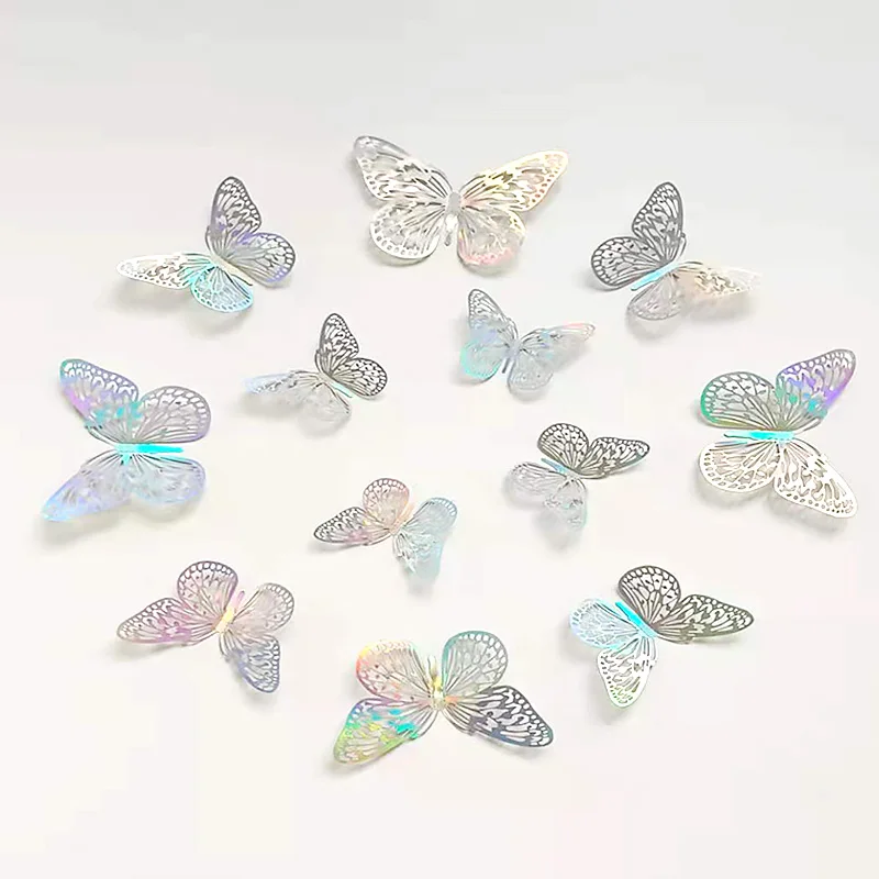 

12 шт., самоклеящиеся 3d-наклейки в виде бабочек