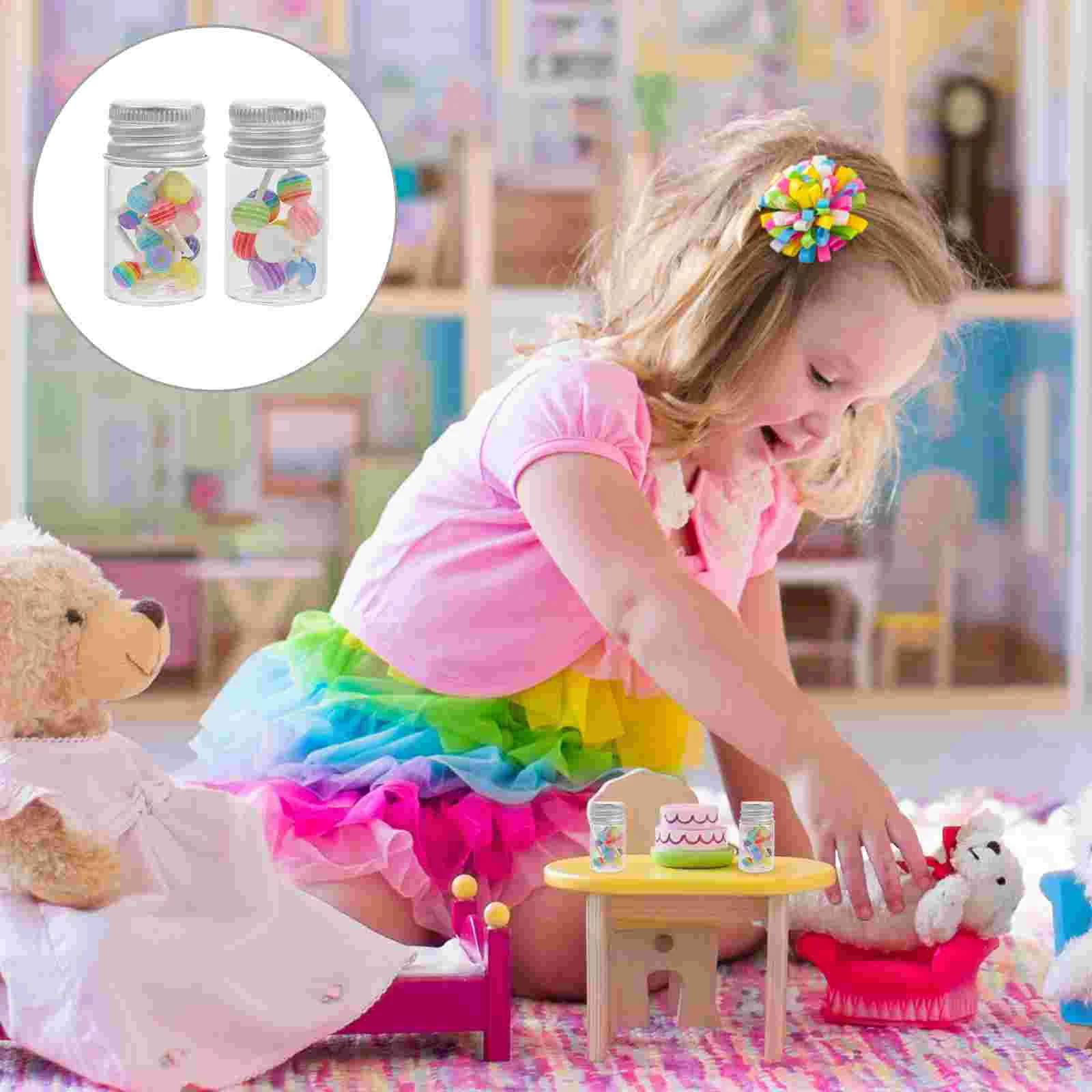 

1 Set Doll House Mini Lollipop Decors Kitchen Food Models Mini Lollipop Photo Props