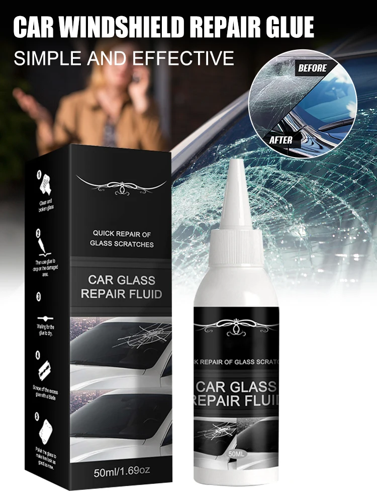 

Car Windshield Repair Kit Glass Repair Resin Curing Glue for Small Chips Cracks Repair Liquid uto Glass Scratch Crack Restore