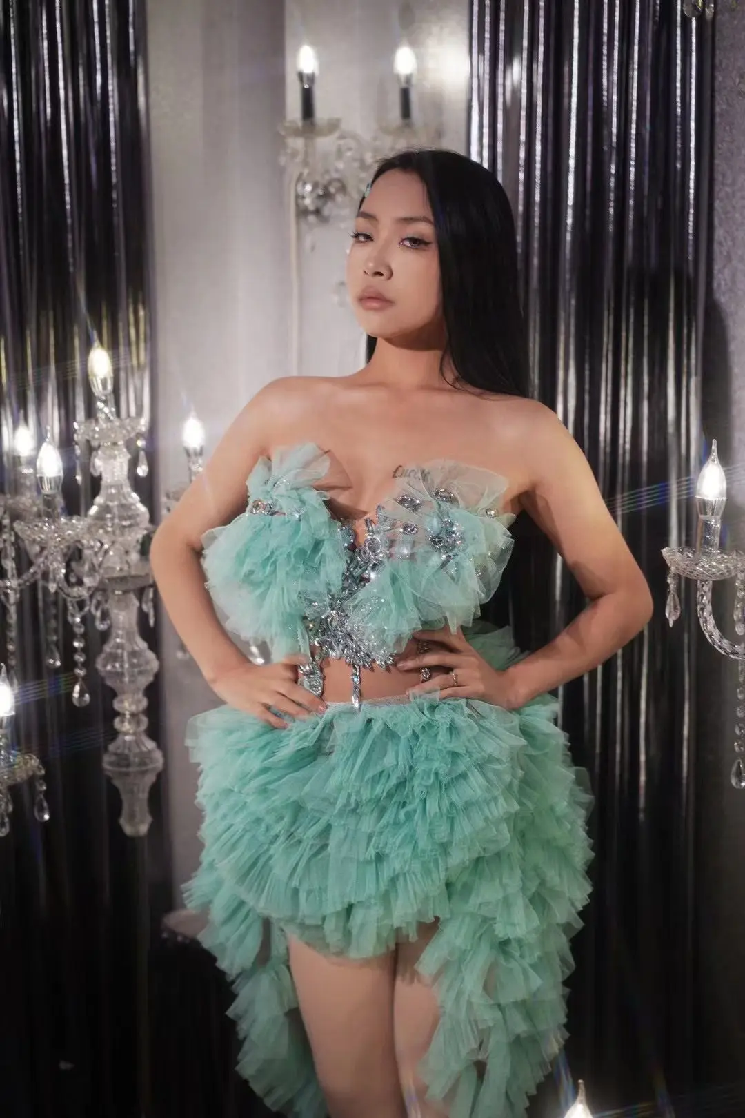 Пышный женский наряд платье Drag Queen 2024 новый дизайн сексуальная одежда для