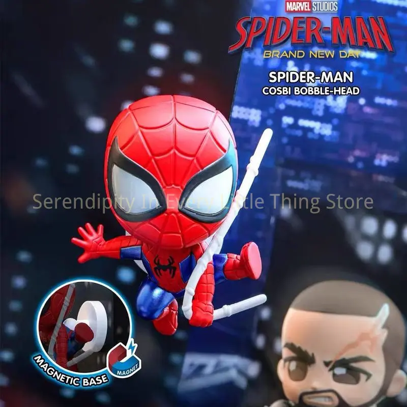 Фото Коллекционная серия Hot Toys Original Spider-Man Brand New Day Cosbi Bobble-Head: Слепая коробка, аниме-мерч, коллекционные игрушки, подарки №3